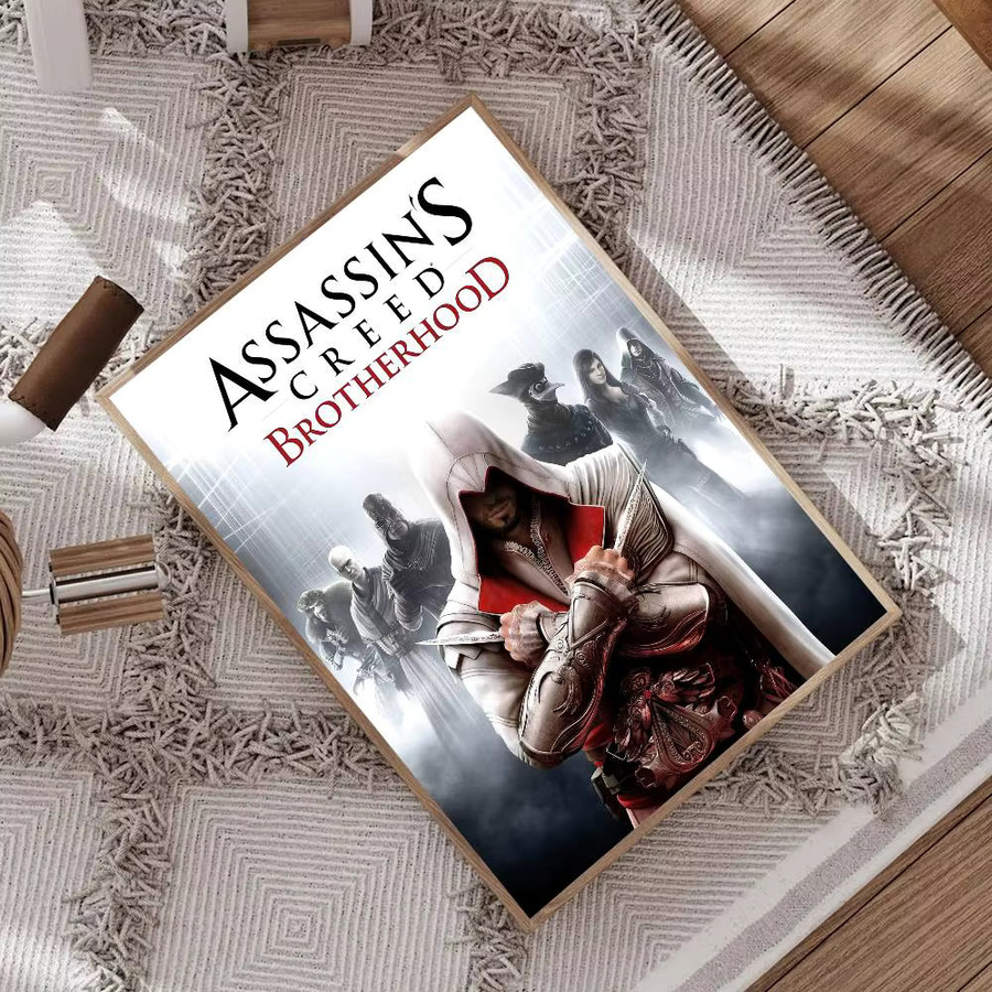 Game AssassinES S C-Creed Anime-Poster selbstklebende Wandkunst in HD-Qualität, Retro-Poster für deine Kawaii-Raumdekoration, Mehrfarbig - Bild 4