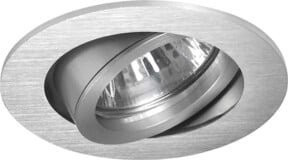Brumberg Einbaustrahler Aluminium Silber 50W rund mit verstellbarem Glas und GU5.3 Fassung - Bild 1