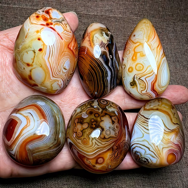 CrystalHola Handförmiger Quarz aus buntem Seidenachat und Sardonyx zur Reiki-Heimdekoration, Mehrfarbig - Bild 2