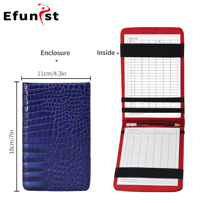 Efunist Golf Score Buch aus PU Leder mit Bleistift und Score Karten in Multicolour - Bild 3