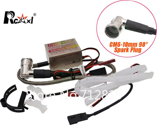 Rcexl Zündung CDI CM6-10 mm 90-Grad-Zündkerze, Metall, ab 14 Jahren - Bild 1