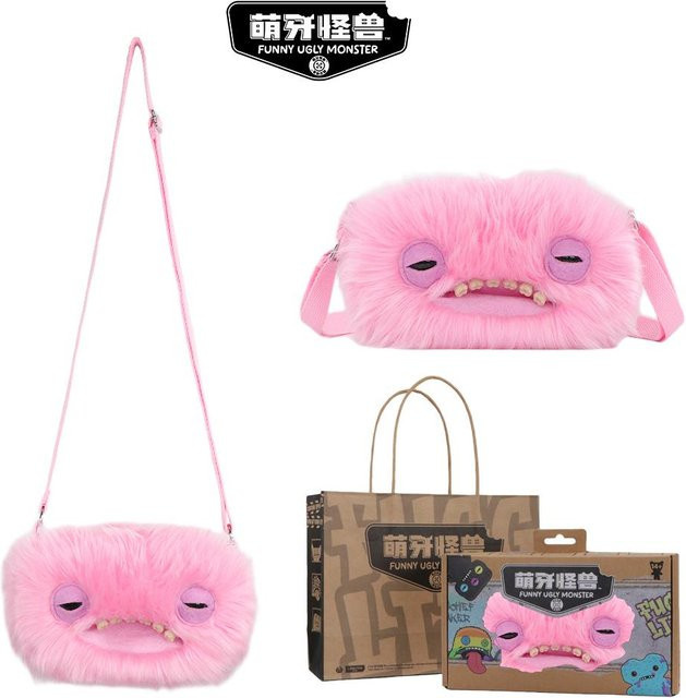 Hässliches Süßes Monster Plüsch Umhängetasche, Puppe, pink, ab 14 Jahren - Bild 1