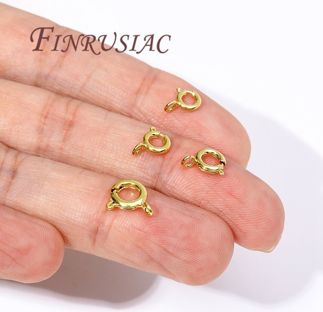 FINRUSIAC Federverschlüsse, 18K vergoldet, 9mm, Unisex - Bild 1