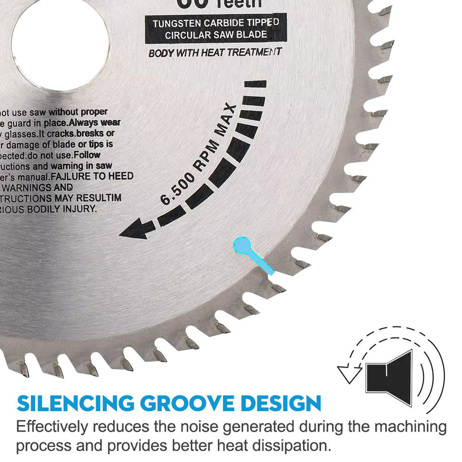 XCAN Kreissägeblatt TCT Hartmetall für Holz, Durchmesser: 210 mm, Bohrung: 30 mm, Farbe: Silber - Bild 2