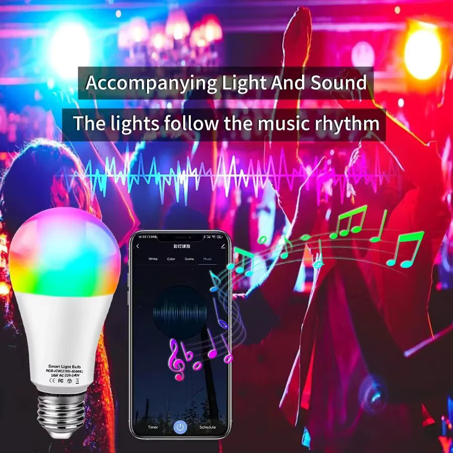 AILEHKUO Zigbee Smart Glühbirne RGB E27 LED Lampe mit Tuya, kompatibel mit Alexa, Google Home und SmartThings - Bild 5