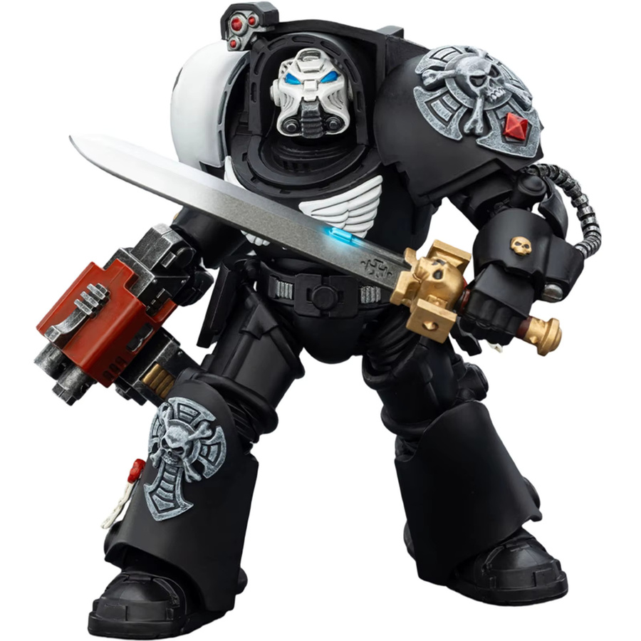 JOYTOY Dark Source Warhammer 40k Raven Guard Terminator, 1/18 Modell, mit Energieschwert & Sturmgewehr - Bild 3