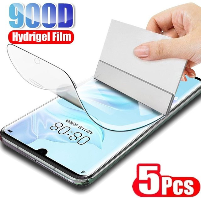 5 Stück Hydrogel Displayschutzfolie transparent für Huawei P30 P40 P50 Lite und Honor 70 80 - Bild 1