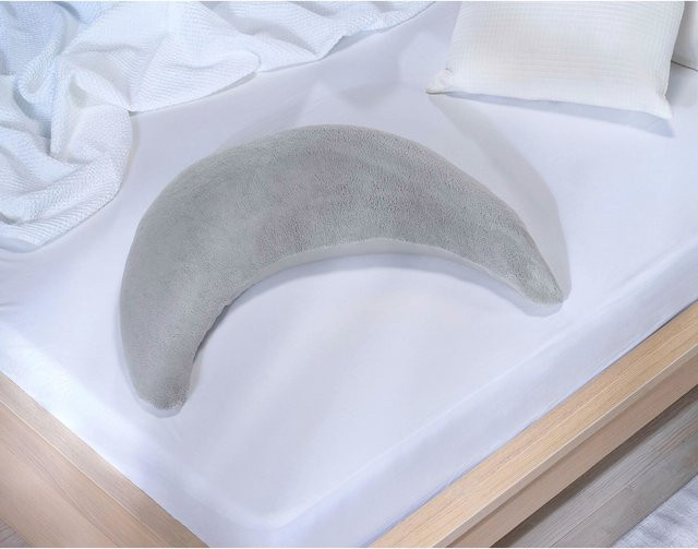 Theraline Plüschmond Stillkissen grau, 140 cm, antiallergen und waschbar - Bild 1