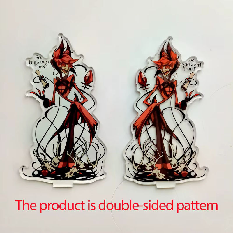 Hazbin Hotel Alastor Acryl-Anime-Figur von Bandai, rote Cartoon-Dekoration, Höhe: 15 cm - Bild 2