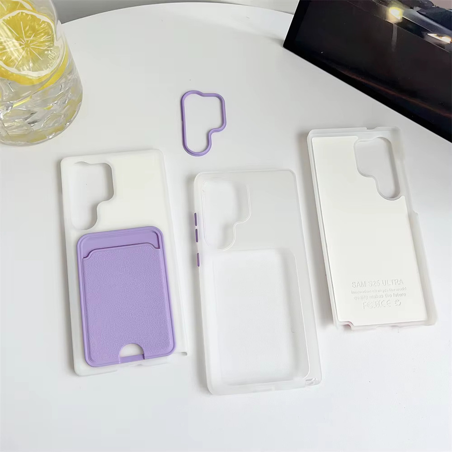 Stoßfeste Samsung Handyhülle mit Kartenfach und Brieftaschenfunktion in Pink für Galaxy S25, S24, S23 Ultra Plus und S24 FE - Bild 2