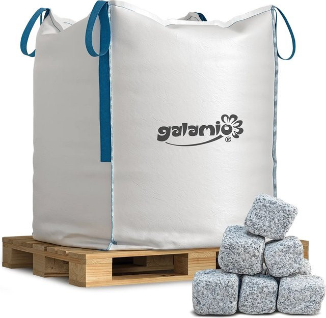 PALIGO Galamio Granitpflaster in Grau für Garten und Terrasse, 1000 kg, B/T/H: 8 x 11 cm - Bild 1
