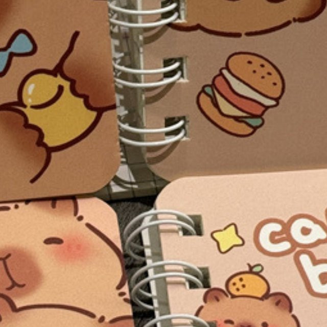 JETTING A7 Spiralnotizbuch mit Cartoon-Capybara Motiv, Softcover, Mehrfarbig - Bild 1