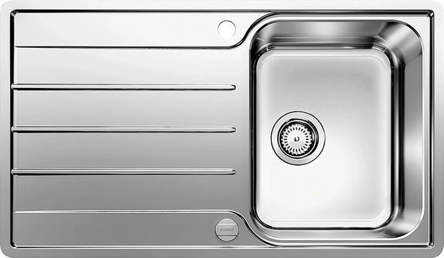 Blanco Edelstahlspüle Dinas 45S-IF mit Abtropffläche in Silver, Reversibel - Bild 1
