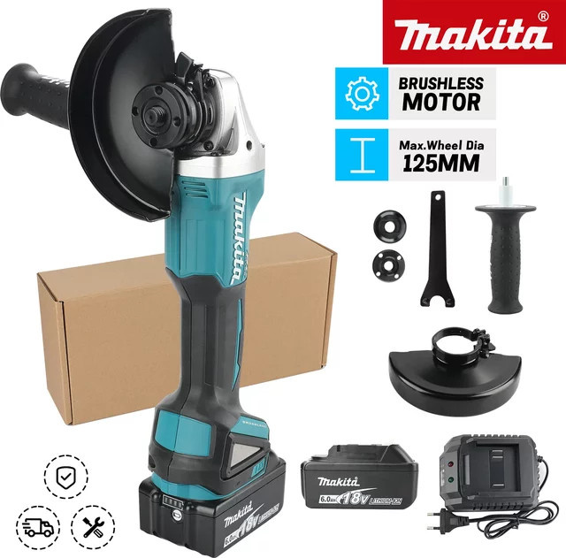 Makita 18V DGA404 Bürstenloser Akku-Winkelschleifer mit 125 mm Scheibendurchmesser - Bild 1