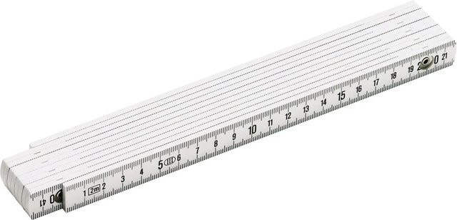 LUX-TOOLS Metermaßstab Classic aus Glasfaser in Weiß - Bild 1