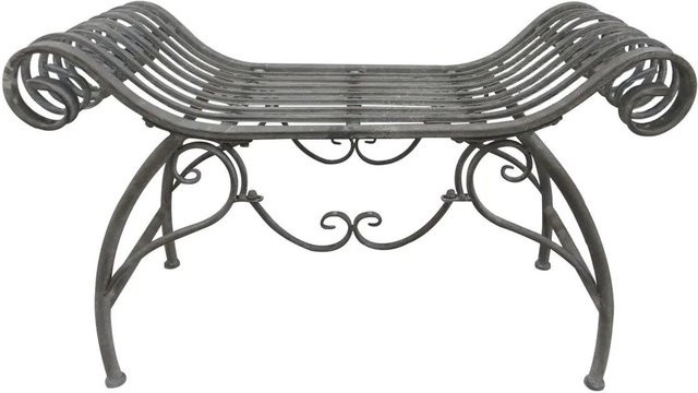 Lex Gartenbank aus Metall in Grau im Antik-Design - Bild 1
