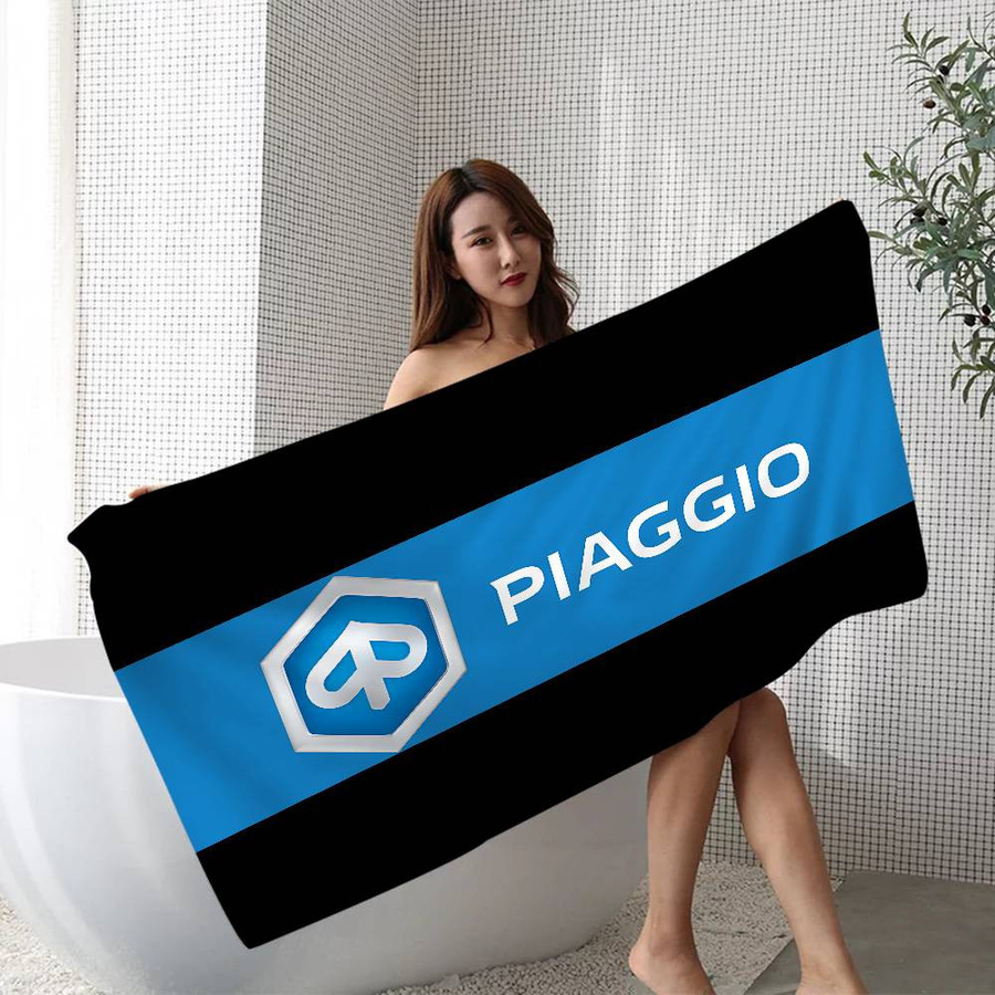 Dalangpa Badetuch für Kinder aus Mikrofaser mit P-Piaggio Logo, weiß, Breite: 30 cm, Höhe: 60 cm - Bild 5