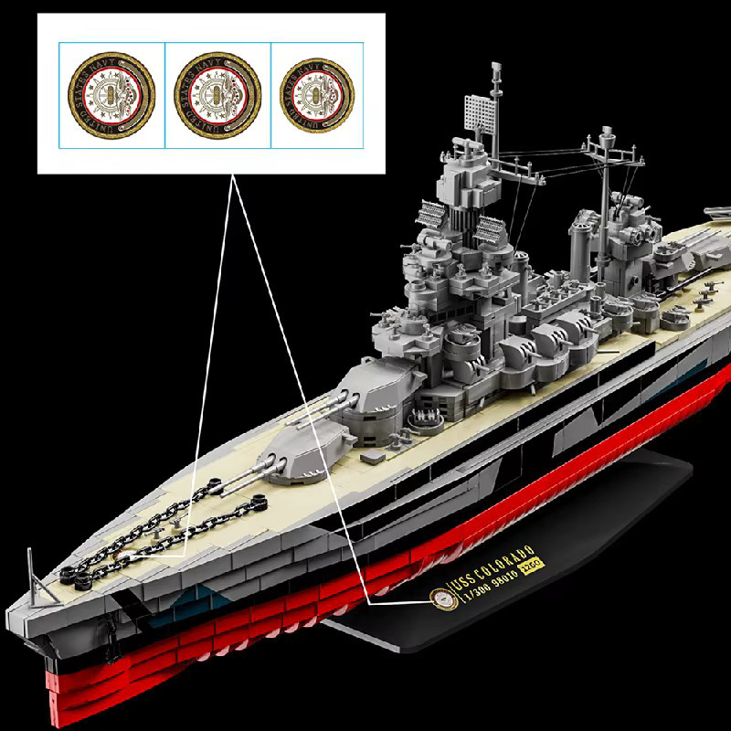 barweer USS Colorado, Marine-Kampfschiff, Modellbausatz, 2326 Teile - Bild 5