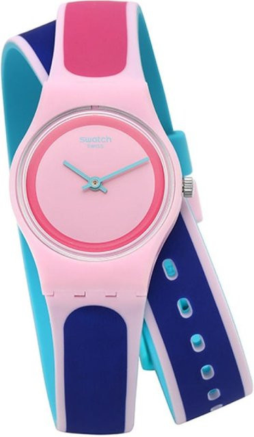 Swatch Armbanduhr, Quarz, Kunststoff, Pink, Damen, 41 mm - Bild 1