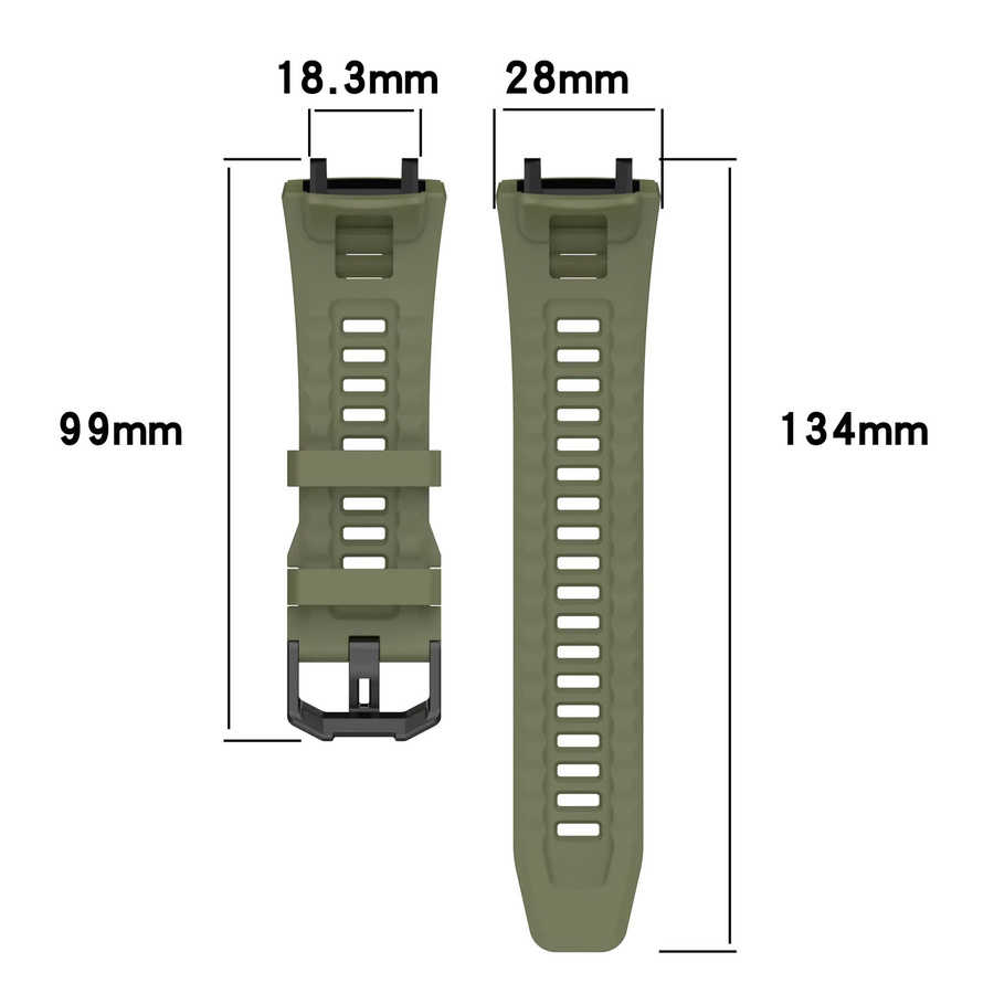 Uhrenarmband Silikon, Schwarz, Unisex, für Amazfit T-Rex 3 - Bild 3