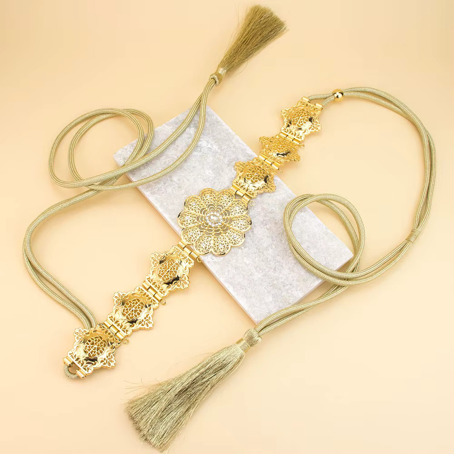 Sunspicems Gürtel Kette, Gold, Kristall, Damen - Bild 2