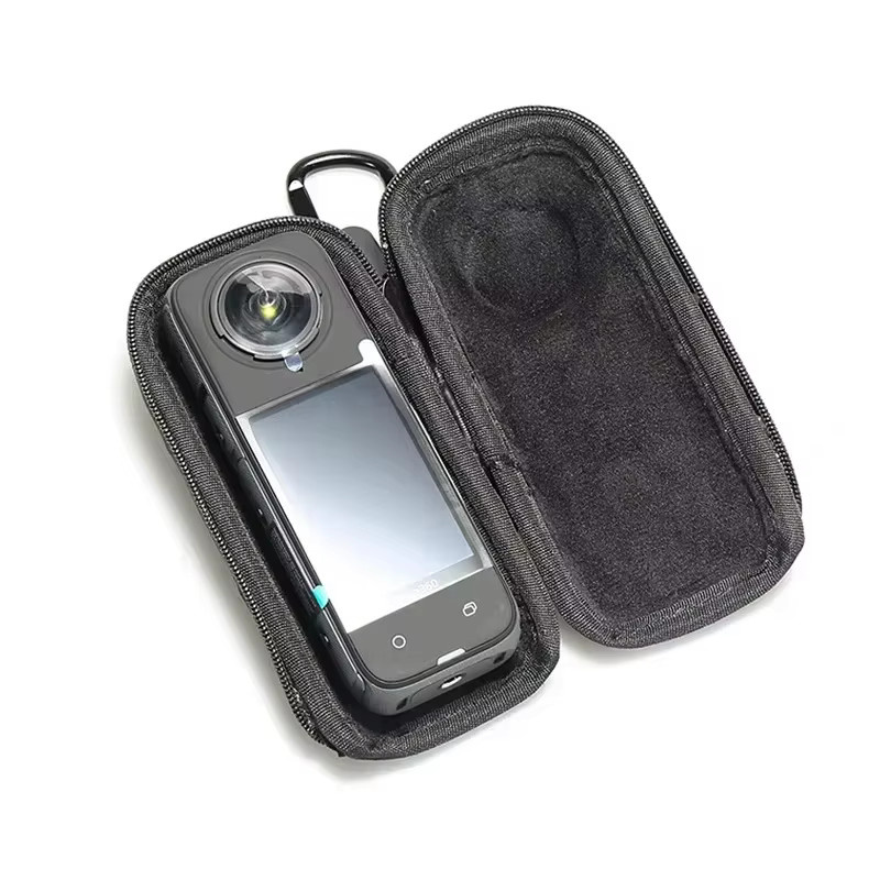 Insta360 X5 Zubehör Set mit tragbarer Aufbewahrungstasche und kratzfestem Schutzfolie aus gehärtetem Glas in Schwarz - Bild 2