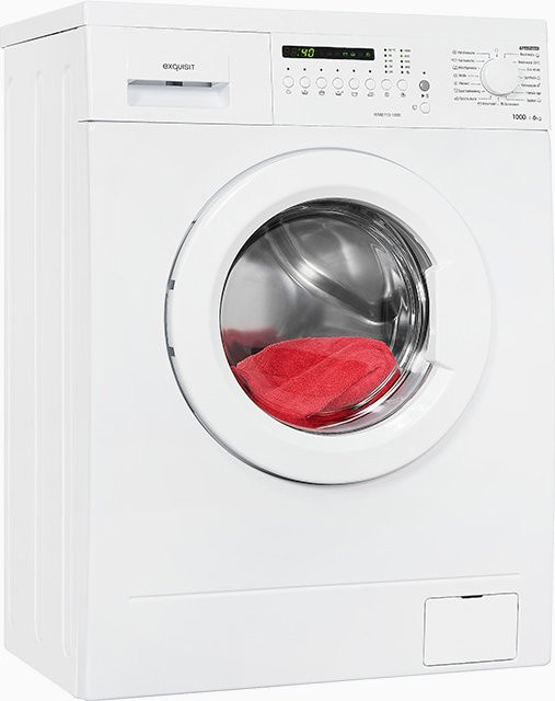 Exquisit Waschmaschine WM6110-100E in Weiss mit Aquastop und 6 kg Waschkapazität - Bild 1