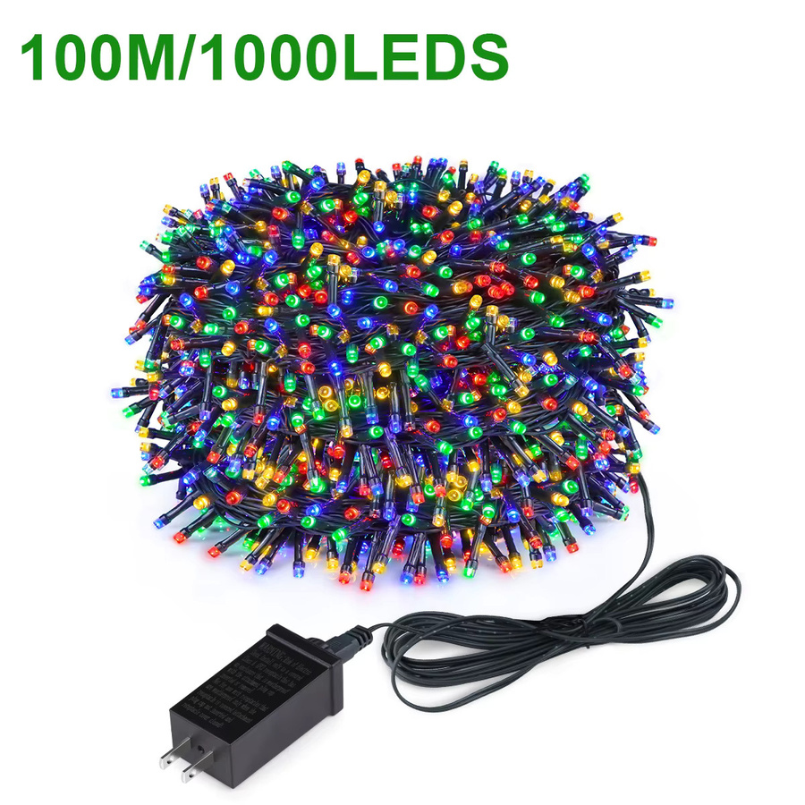 CHNAITEKE LED Vorhang-Lichterkette in Weiß und Multicolour für Weihnachten, Silvester, Hochzeit und Party, wasserdicht mit RGB-Effekt - Bild 5