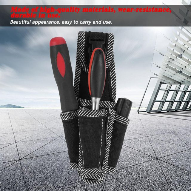 Meterk Multifunktionale Elektriker-Werkzeugtasche aus Nylon mit Gürtel in Schwarz - Bild 1