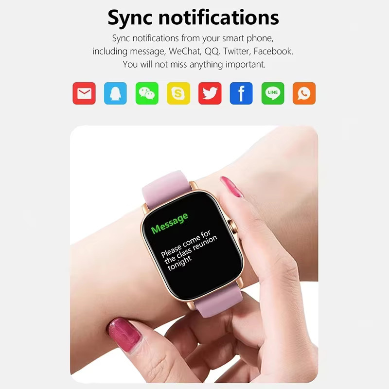 Lenovo Sport-Smartwatch Pink mit 1,83 Zoll Display, wasserdichter Fitness-Tracker mit Anruffunktion und Gesundheitsmonitor für iOS und Android - Bild 4