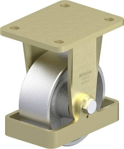 Blickle Schwerlast-Bockrolle BS-G 127G-FS in Silber und Multicolour mit 125 mm Rad-Durchmesser und einer Tragfähigkeit von 750 kg - Bild 1