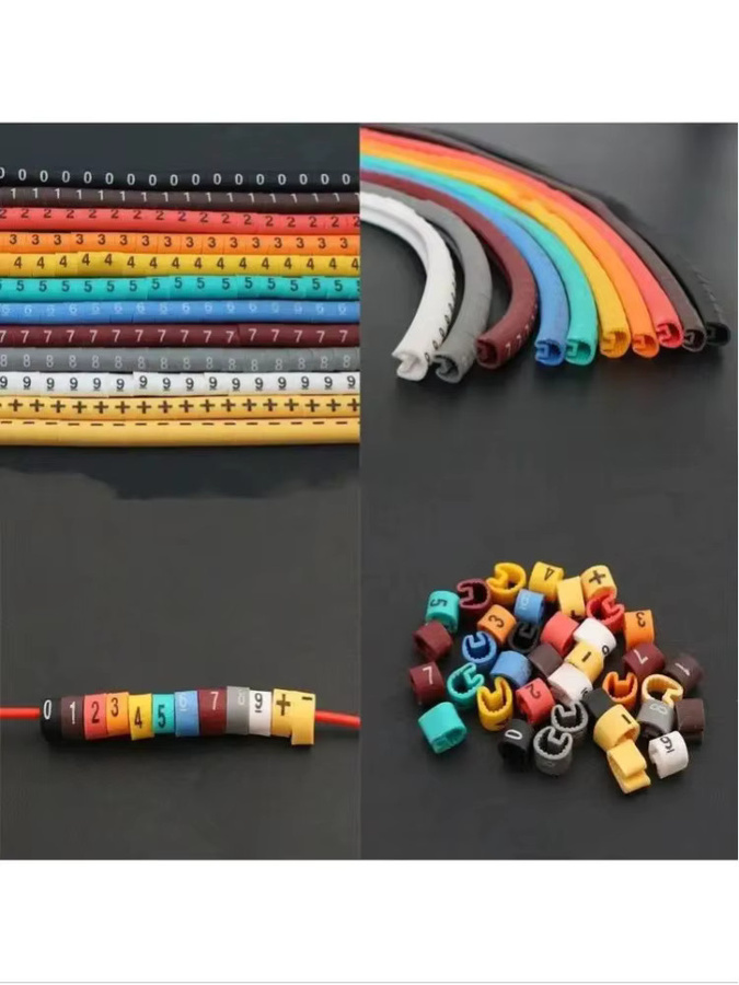 Kabelmarkierer EC-0 EC-1 Set mit 500 farbigen Markierungsnummern 0 bis 9 aus PVC für 2,5 mm² Isolierung - Bild 4