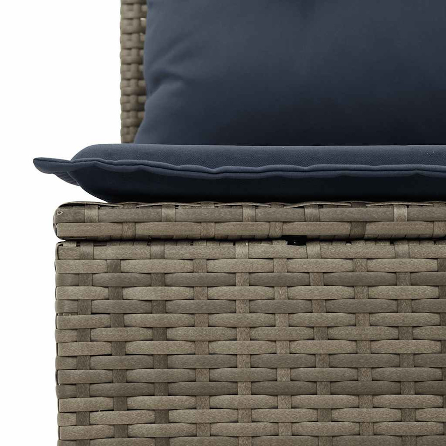 7-teiliges Gartensofa-Set aus grauem Poly-Rattan mit Kissen von VD Home Furnishing - Bild 4