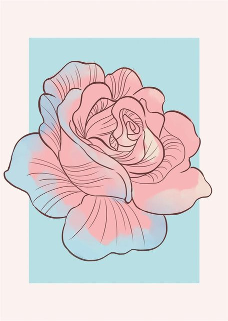 Komar Wandbild Cinderella Rose bunt, B/H: 50 x 70 cm - Bild 1