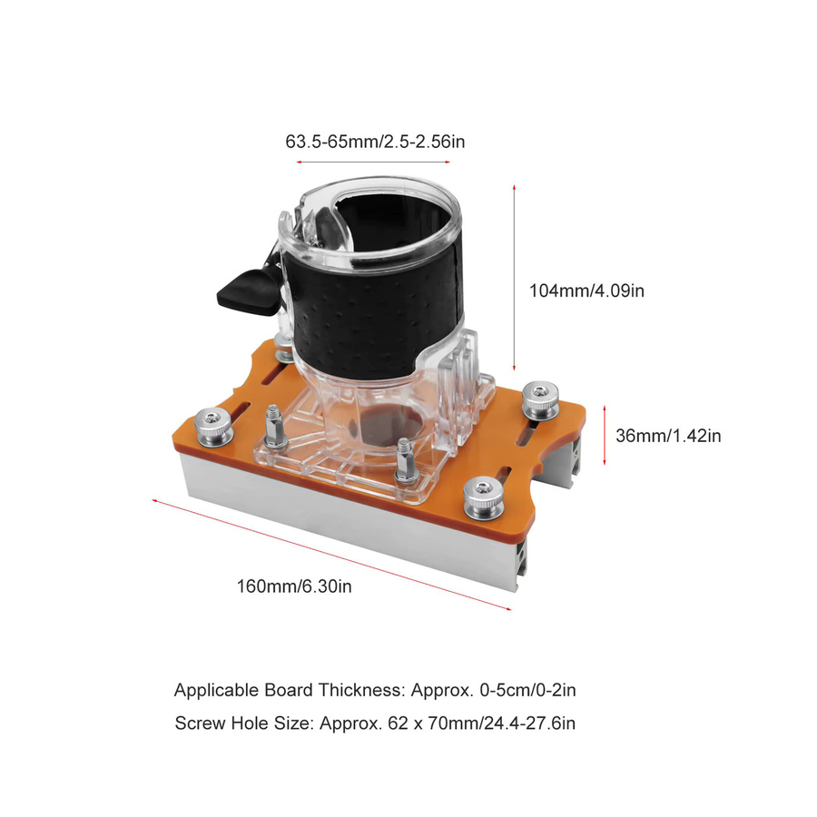 Qiilu Holzfräserbasis aus Aluminiumlegierung mit 2-in-1-Design zum präzisen Schlitzen und Anfasen - Bild 3