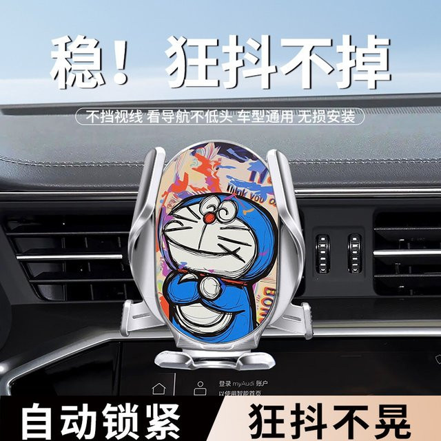Bandai Doraemon Autotelefonhalter für das Lüftungsgitter mit automatischer Sperre in Multicolour - Bild 1