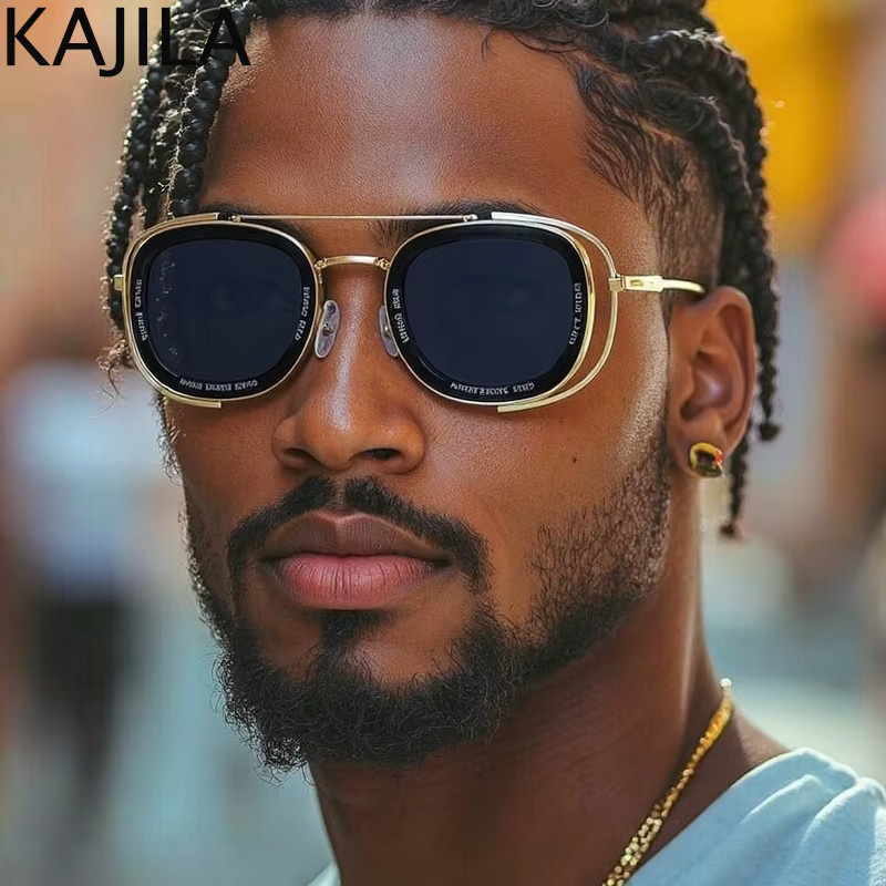 Kajila Sonnenbrille Aviator, Metall, Vollrand, Gold, Herren - Bild 1