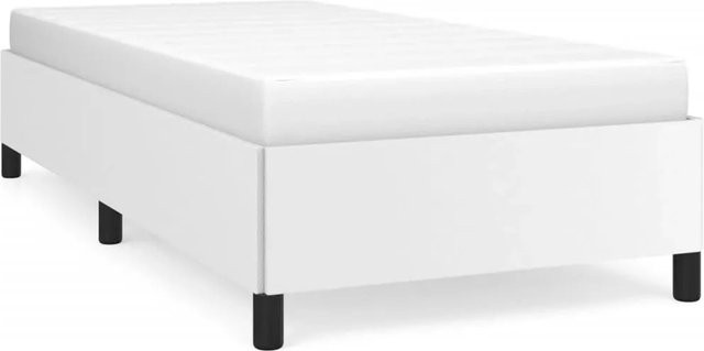 vidaXL Bettgestell gepolstert in Weiß mit Kunstleder, B/T/H: 80 x 200 cm - Bild 1