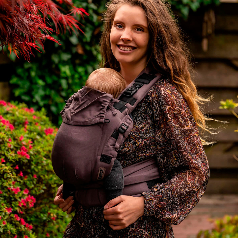Hoppediz Babytrage Nabaca Basic-Set Buckle Carrier aus Baumwolle in Grau - Bild 2