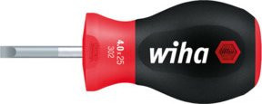 Wiha SoftFinish Schlitz-Schraubendreher Stubby mit kurzer Rundklinge, 5,5 mm x 25 mm, mehrfarbig - Bild 1