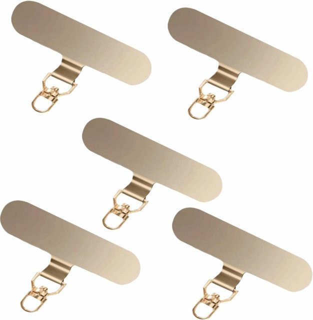 5 Stück Waxunrose Handy-Lanyard-Lasche aus Edelstahl mit 360 Grad drehbarem Verbinder in Gold - Bild 1