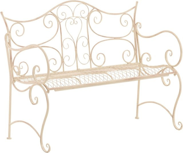 TPFGarden Gartenbank Targo im Art Nouveau Stil aus Metall in Antik-Creme - Bild 1