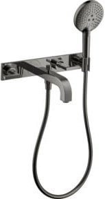 Hansgrohe Axor Citterio Fertigmontageset Wannenarm mit UP-3-Loch-Unterputzarmatur in Chrom poliert - Bild 1