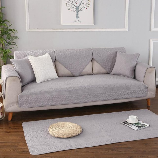 Super Six Sofa Überwurf aus gewaschener Baumwolle, grau, B/T: 70 x 70 cm - Bild 1