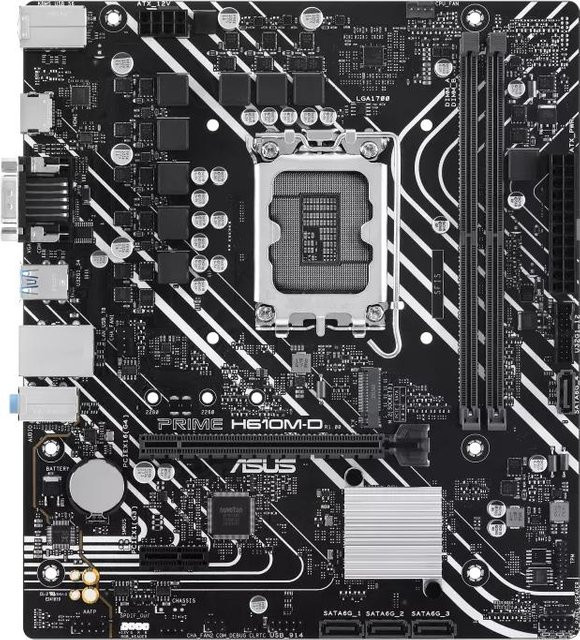 ASUS PRIME H610M-D Mainboard micro ATX LGA1700 H610 Chipsatz DDR5 Schwarz - Bild 2