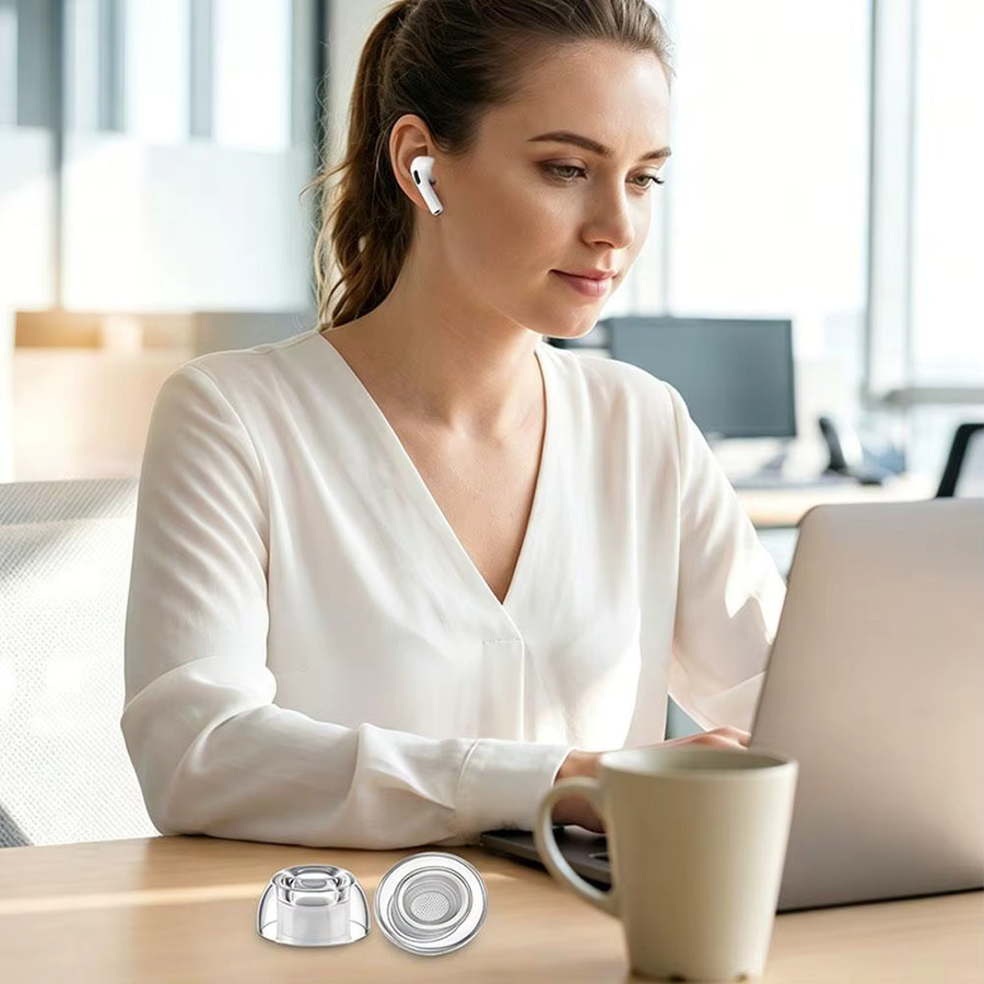 Ersatz-Ohrstöpsel aus flüssigem Silikon für Apple AirPods Pro 3, transparente In-Ear Ohrstöpselkappen zur Geräuschreduzierung - Bild 2