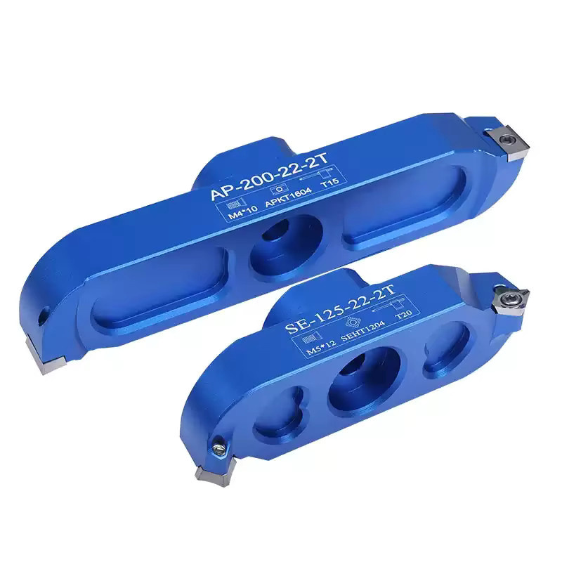 SYS AP16 SE12 CNC-Schaftfräser KM12 400R mit 90 Grad und 45 Grad rechtwinkliger Brücke aus Aluminiumlegierung in Blau - Bild 2