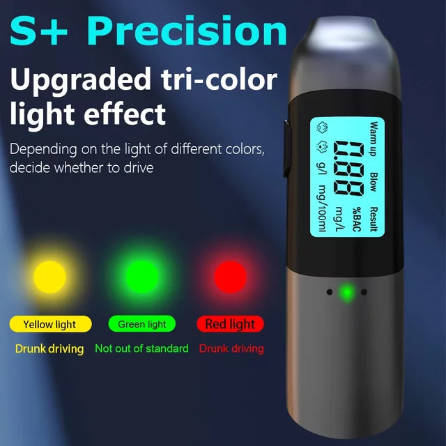 KEBETEME Berührungsloser Alkoholtester mit LCD-Display, hochpräziser digitaler Alcometer, USB wiederaufladbar - Bild 1