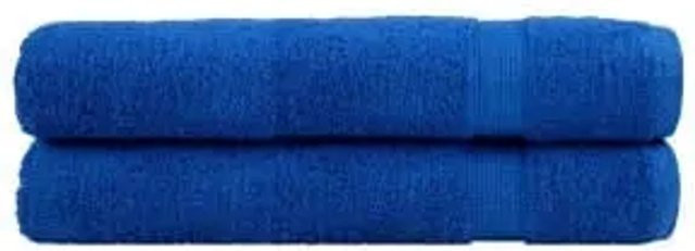 vidaXL Premium-Handtücher Set aus 100% Baumwolle, 2 Stück, Blau, 600 g/m2, B/H: 100 x 200 cm - Bild 1