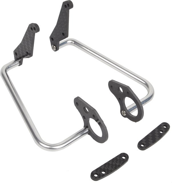 Tamiya Seitenstoßstange aus Aluminiumlegierung, Stoßdämpferplatte aus Kohlefaser, hintere Armstützhalterung für Tamiya Monster Beetle Blackfoot Frog - Bild 1